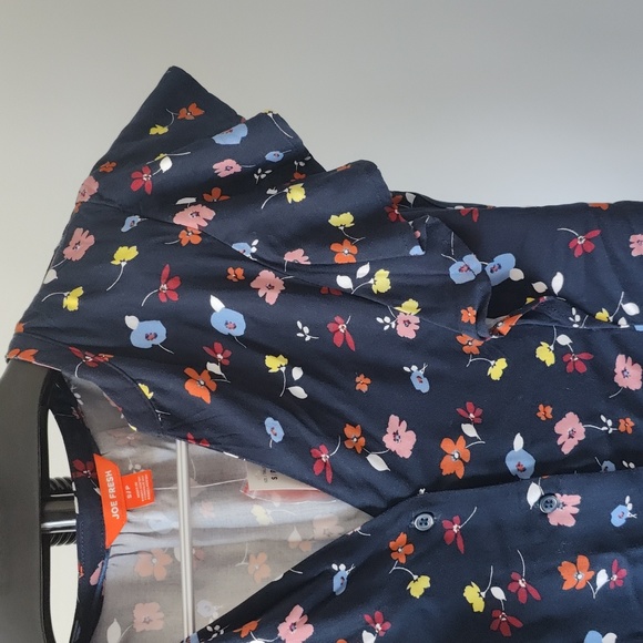 NAVY BLUE FLORAL DRESS - Picture 4 of 7